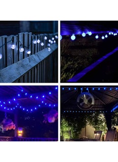 Generic 50 Pcs LED Crystal Globe Outdoor Solar String Lights, Blue, 7M Length, Waterproof Lights Decorative with 8 Lighting Modes, Powered Patio for Garden Yard Party  - Image 4