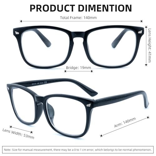 FEIVSN 3 Pack Progressive Multifocus Reading Glasses for Women Men Multifocal Readers PC Frame Fixed Hinge Eyewear, +2.50 - Image 3