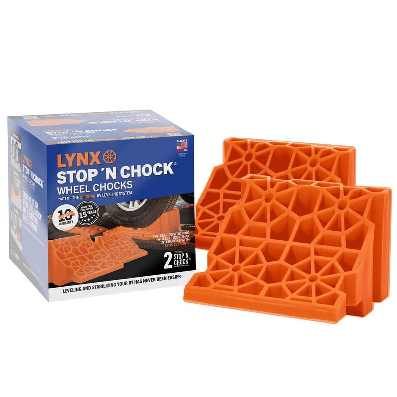 Tri-Lynx Tri Lynx 00018 Wheel Stop/Chock, (Pack of 2), Orange  - Image 1