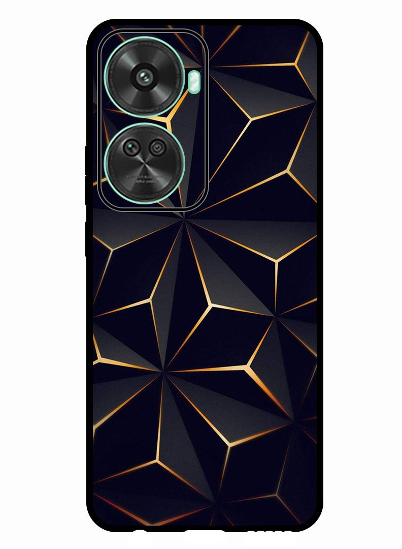 Theodor Protective Case Anti Scratch Shock Proof Bumper Cover For Huawei nova 11 SE Black Gold Patter - Image 1