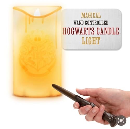 Paladone Harry Potter Hogwarts LED Candle with Wand Remote - Officially Licensed Wizarding World Merchandise, Great Hall Battery Powered Candlelight Decor for Themed Events - Image 1