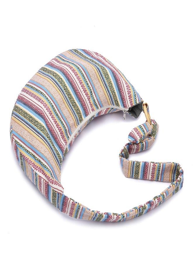 Coton Pose Women large Hippie Crossbody Bag cloth Hobo Sling Bag Cotton Bohemian Hand Bags (off-white) - Image 4