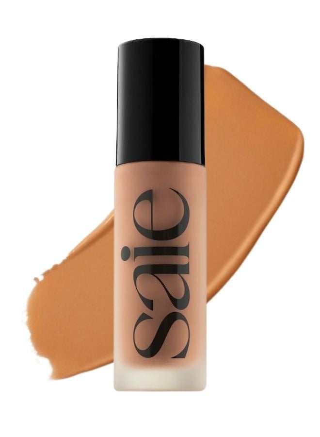 SAIE   Glowy Super Skin Tint Foundation with Hyaluronic Acid ,21 Medium/Tan Golden Undertones 30ml - Lightweight, Hydrating Coverage - Image 1