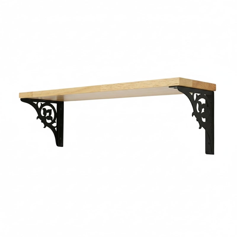 Spillbox معبد بويا المنزلي الخشبي | رف معدني أبيض | قابل للتعليق على الحائط | تجميع سهل بالبراغي | معبد منزلي لغرفة البوجا | حامل بوجا | معبد - سداسي (أسود كبير) - Image 3