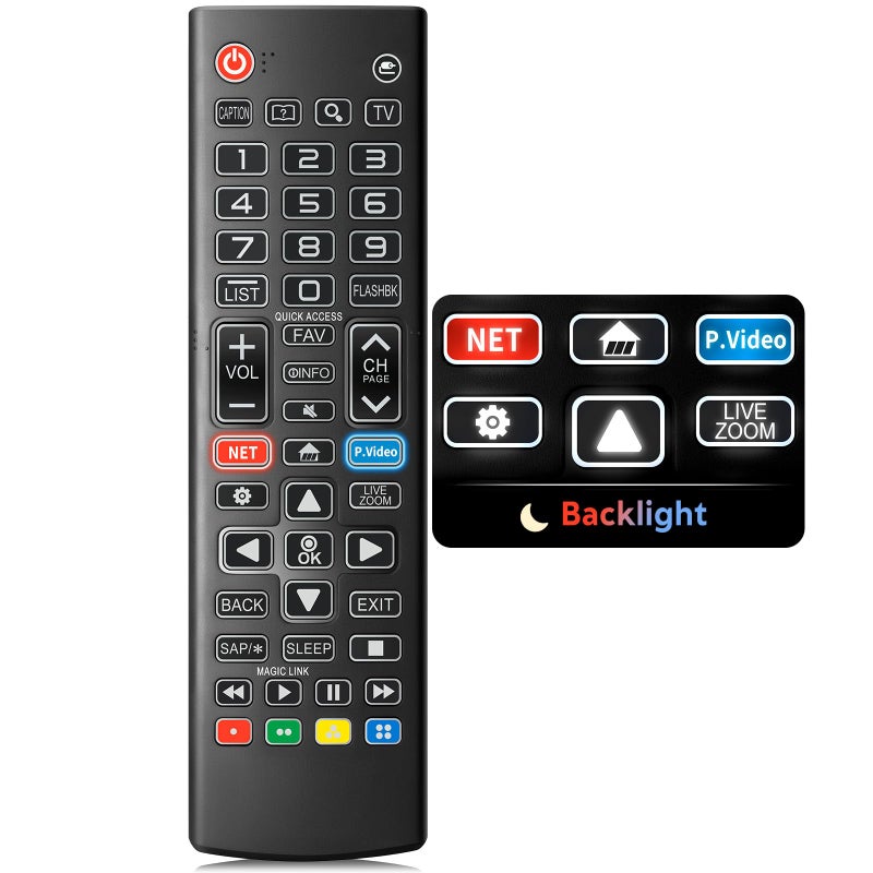 Angrox Backlit Remote for LG Smart TV, Universal Replacement for All LG TV Remote Control for Easy Nighttime Use.1-Year Warranty. - Image 1