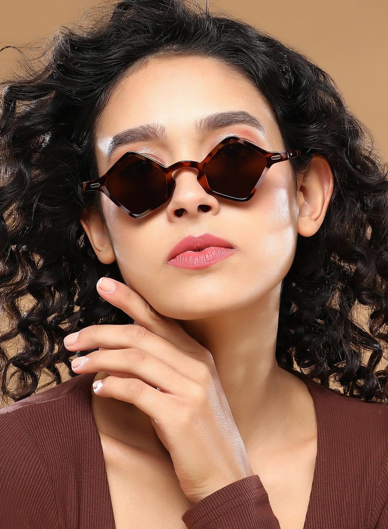 Haute Sauce Polarized Full Rim Diamond Sunglasses For Women  - Image 3