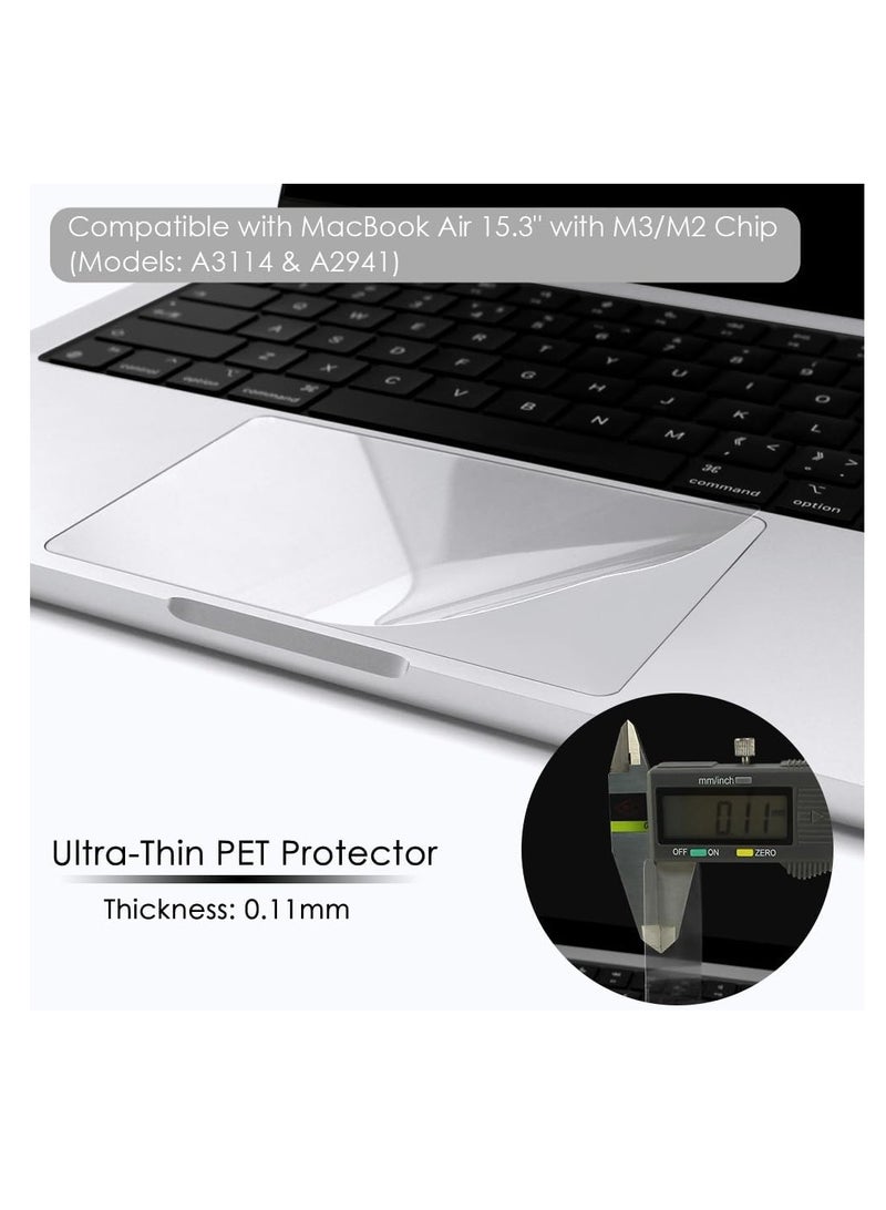2Packs Trackpad Protector for MacBook Air 15.3 (A3241 M4 Chip /A3114 M3 Chip/ A2941 M2 Chip) Clear Laptop Touchpad Cover Skin Protective Accessories for MacBook Air 15.3 Inch (Clear) - Image 2