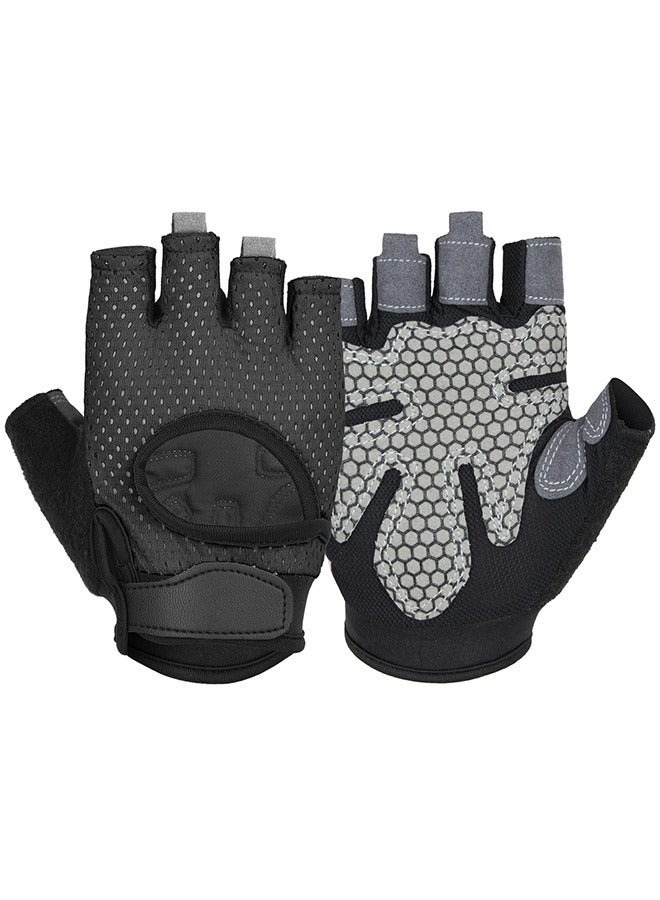 Generic Workout Gloves, Weight Lifting Gloves, Palm Support Protection for Men Women, Exercise Gloves Sports for Training, Fitness, Gym Black M  - Image 1