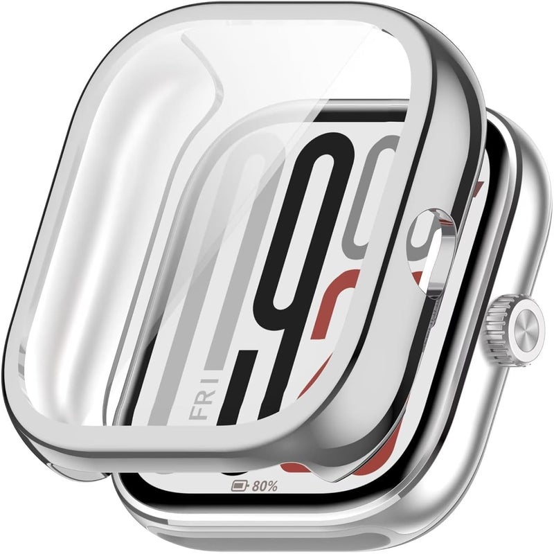 Premium Xiaomi Redmi Watch 5 Case with Built-in Screen Protector, Shockproof TPU Full Coverage, Scratch Resistant, Slim Fit, Silver - Image 3