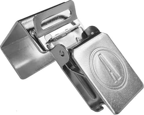 ANDUSTRIAL - Large Alligator Rug Clips for Displaying Heavy Rugs On Arms and Display Racks - Fits 1 Inch Square Rods - Silver, 10 Clips - Image 1