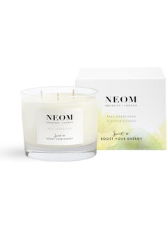 NEOM NEOM- Feel Refreshed Scented Candle, 3 Wick | Lemon & Basil | Essential Oil Aromatherapy Candle | Scent to Boost Your Energy 