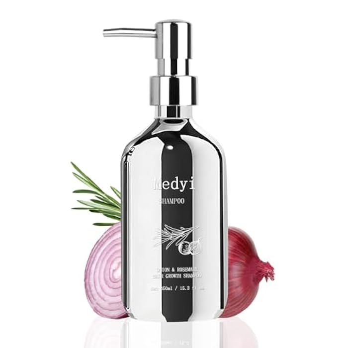 Onion Rosemary Shampoo – Contains Onion and Rosemary Extracts to Nourish the Scalp and Strengthen Hair Roots. Suitable for Daily Use by Men and Women (Silver) - Image 1