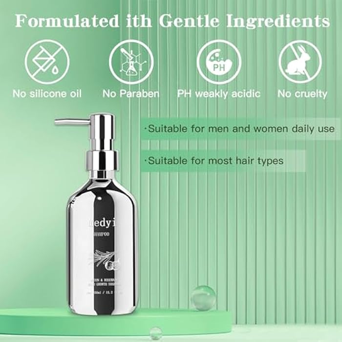Onion Rosemary Shampoo – Contains Onion and Rosemary Extracts to Nourish the Scalp and Strengthen Hair Roots. Suitable for Daily Use by Men and Women (Silver) - Image 5