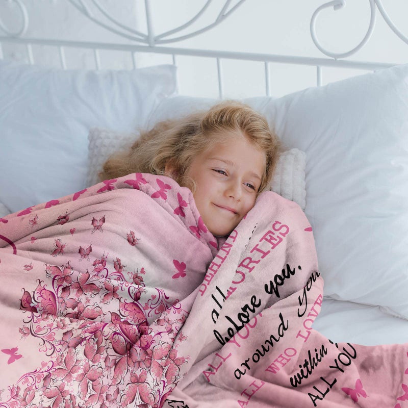 Gevuto Gifts for 14 Year Old Girl Blankets  14 Year Old Girl Gift Ideas Throw 50""X60""  Birthday Gifts for 14 Year Old Girl  14th Birthday Decorations/Gifts for Girls  Teen Girl Gifts 14 Years Old - Image 2