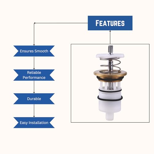 New Ware 32 mm Flush Valve Mechanism Metropole Flush Valve Piston Kit Compatible with Jaquar Toilet Flush Replacement Part - Image 2