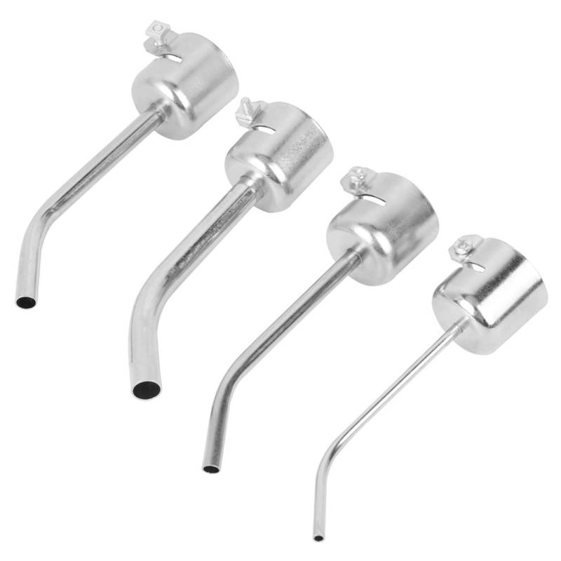 Universal Hot Air Gun Nozzle: 4-Piece Aluminum Alloy Set - Locking Screw Design For Tight Seal, Extended Elbow & Versatile Fit For 850 850A 852 852D 852D+ 950 And Air Pump Heat Guns - Image 4
