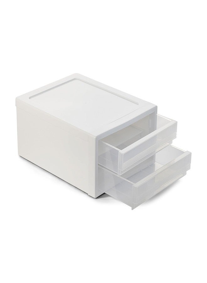 INABOX Double Horizontal Stackable Drawer - Clear, Transparent PP Storage Organizer, No Lid, Durable and Efficient for Home Use - Image 5
