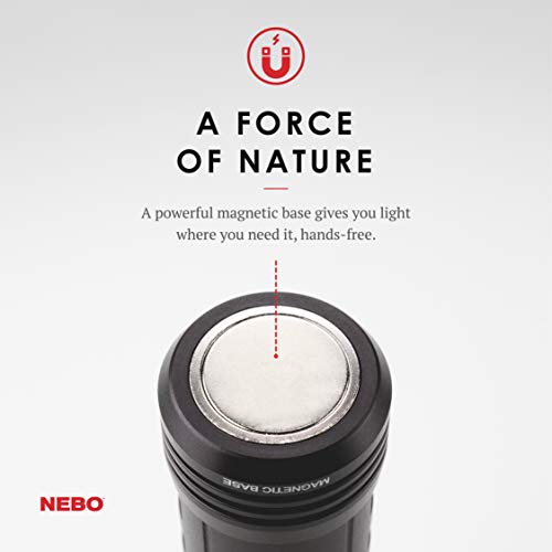 NEBO SLYDE+ Work Light | 300 Lumens, 4 Light Modes, Magnetic LED Flashlight & COB Work Lamp, Water Resistant, Battery Powered, Great for Camping & Tactical Gear, Includes 4x AAA Batteries - Image 4
