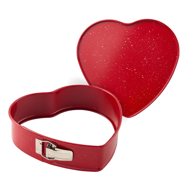 casaWare Heart Springform 10-Inch Pan, Ceramic Coated NonStick Red Granite - Image 5