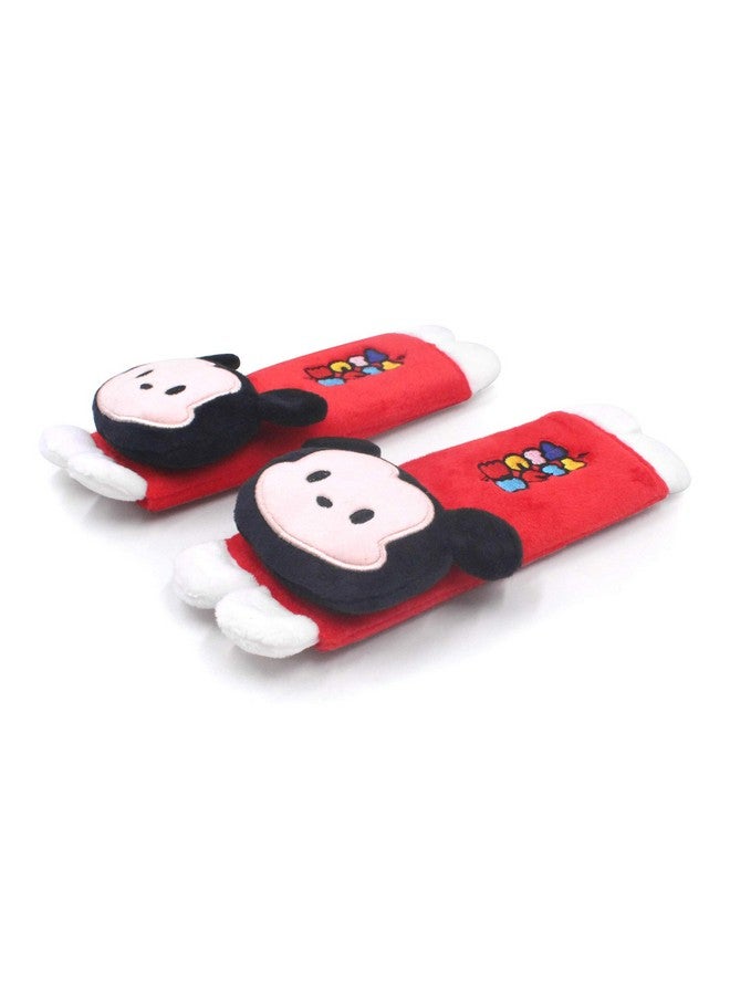 Finex 2 Pcs Set Mickey Minnie Plush Car Seat Belt Strap Covers Shoulder Cushion Pad - Image 4