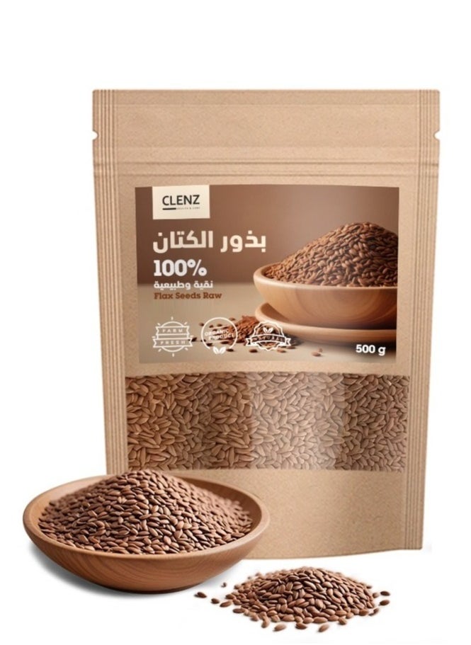 CLENZ Flax Seeds Raw - 500g 