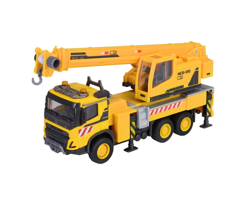 Majorette Grand Series Metal Volvo FMX Die-Cast Truck Crane (22 cm, Yellow/Black) - Image 2