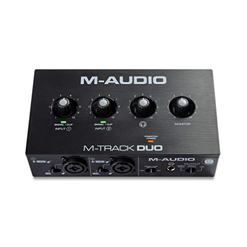 M-AUDIO M-Track Duo USB Audio Interface for Recording, Streaming and Podcasting with Dual XLR, Line and DI Inputs, plus a Software Suite Included - Image 1