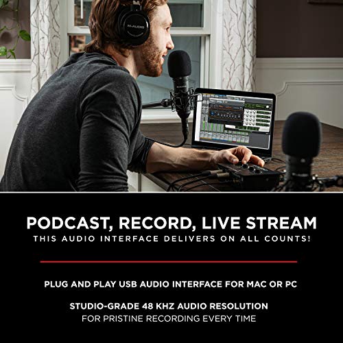 M-AUDIO M-Track Duo USB Audio Interface for Recording, Streaming and Podcasting with Dual XLR, Line and DI Inputs, plus a Software Suite Included - Image 2
