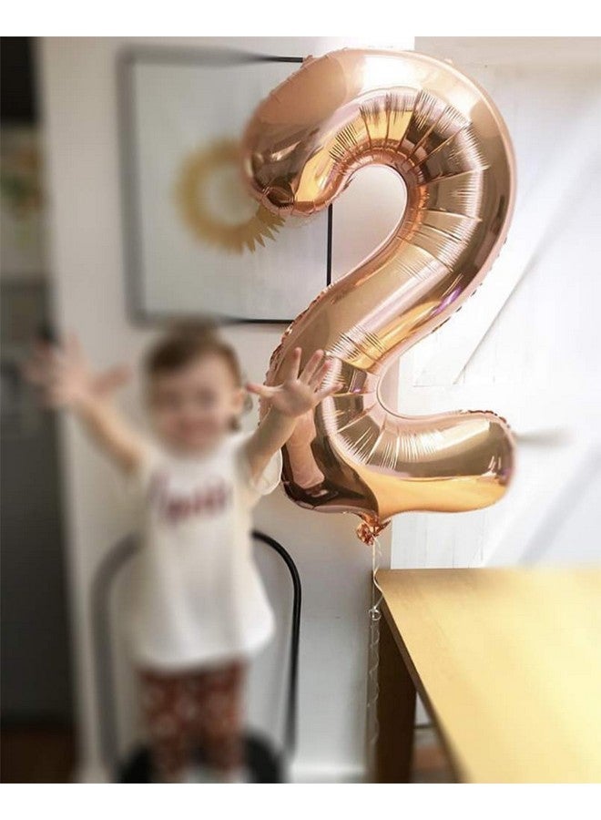Tellpet Rose Gold Number 2 Balloon 40 Inch - Image 4