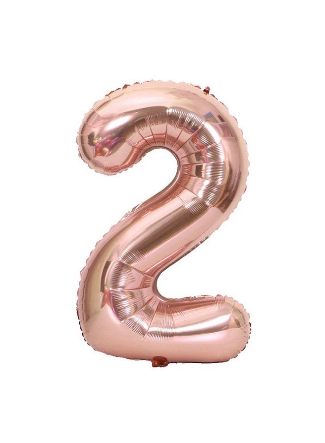 Tellpet Rose Gold Number 2 Balloon 40 Inch - Image 1