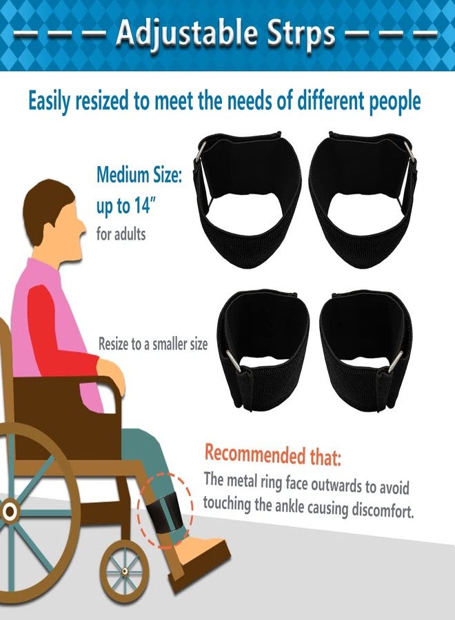 ZNALDP Wheelchair Leg Rest Straps Calf Medical Safety Footrest Seat Belt Wheelchair Harness Restraints for Elderly Dementia Patient Leg Separator Belts Prevent Sliding Wheelchair Accessories - Image 3