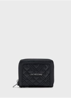 Love Moschino Logo Detailed Quilted Zip Over Wallet  - Image 1