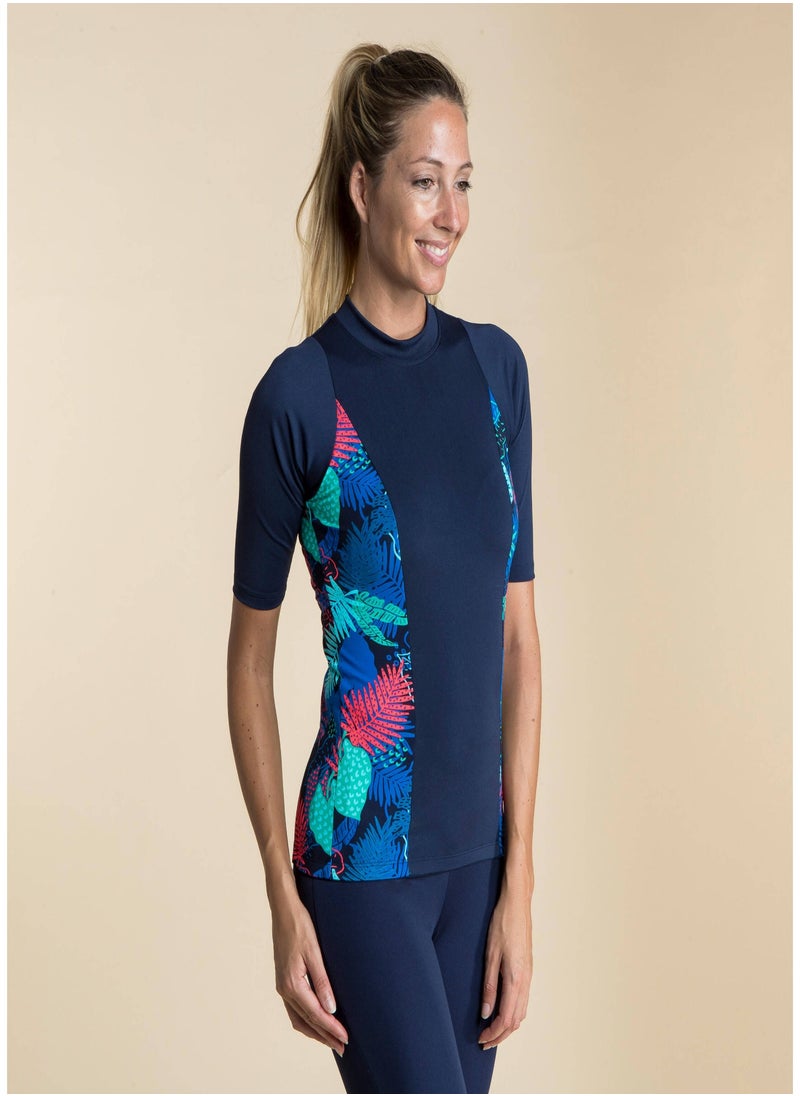 NABAIJI NABAIJI by DECATHLON, Women Swimming Top Una Light Stretchable & Comfortable Navy  - Image 1