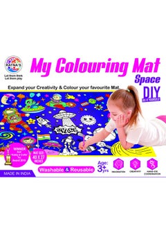 RATNA'S Ratna's My Coloring Mat Space Printed Mat of Size 40 x 27 Inches, Washable & Reusable Colouring Kit for Kids 3+ Years  - Image 3