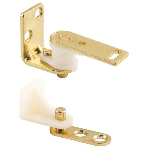 Prime-Line U 9133 Hinge Set, Café Door Style, Brass (Single Pack) - Image 1