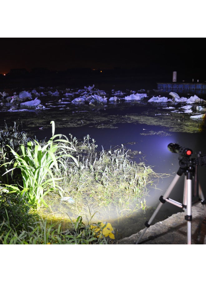 Strong Flashlight Flashlight Rechargeable Special Force Bright Long-range Outdoor Household Durable Mini Portable Small Electric Light-Product Specifications:Deluxe Metal Super Bright Long-shot Zoom  - Image 5
