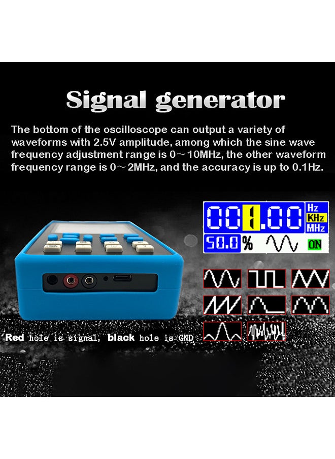 Lepmerk DSO2512G 120M Bandwidth Portable Handheld Dual Channel Oscilloscope 2.8 Inch Display 10mV Minimum Vertical Sensitivity FFT Spectrum Analysis， Three Trigger Modes  - Image 4