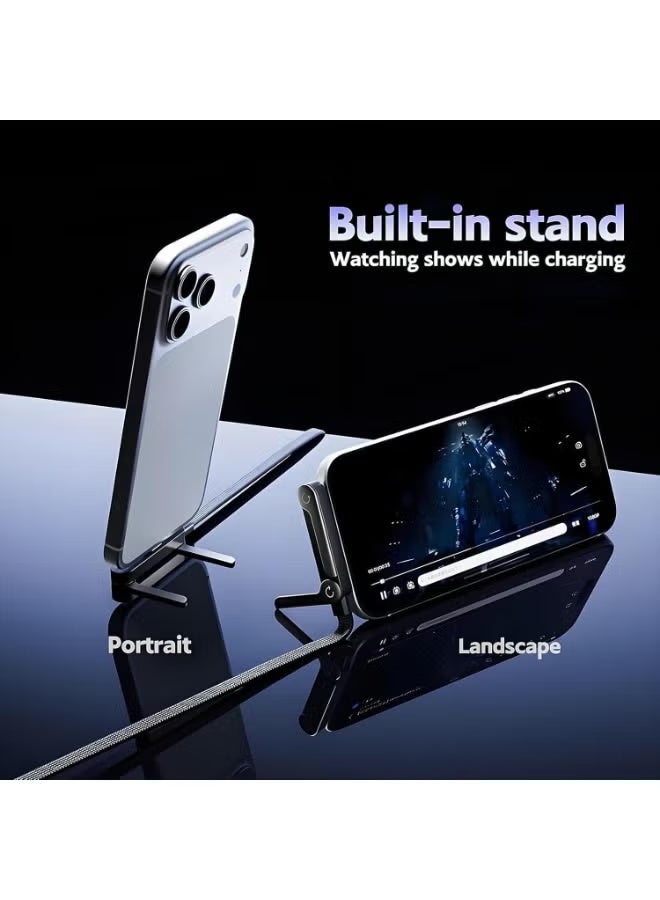 Earldom EC-220C-C 60W USB-C to USB-C Fast Charging Cable, 1 Meter, Foldable Phone Holder, PD Power Delivery Charging Cord, Durable Tangle-Resistant Design for Smartphones, Tablets, Laptops & Compatible USB-C Devices, Mobile Stand Cable for Home, Office, Car & Travel - Image 5
