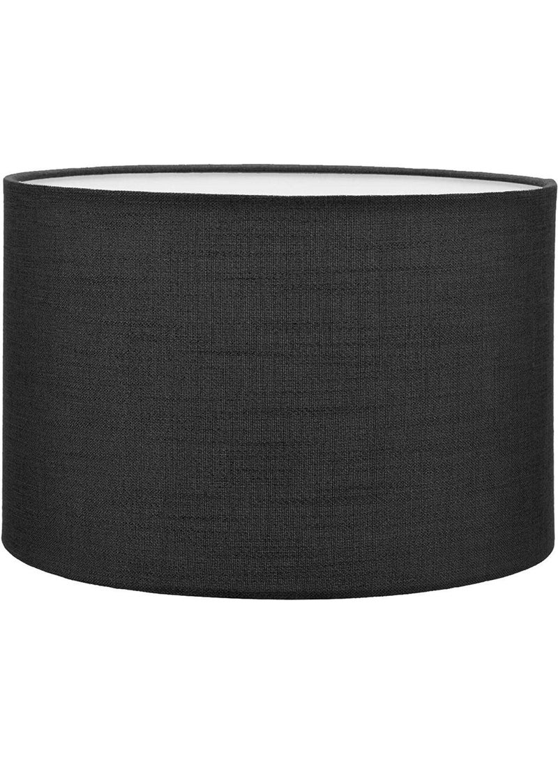 Moda35. Black Floor Lamp Head Diameter 30 cm Fabric Cylinder LB816 