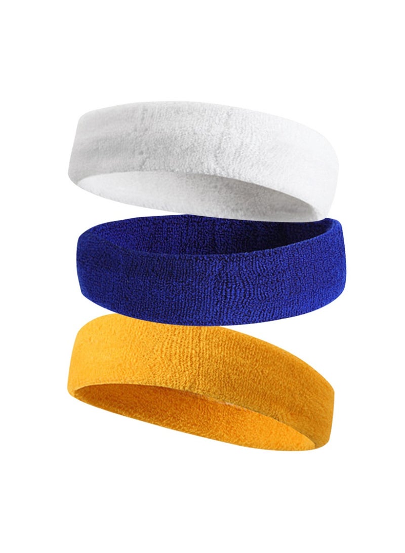 EFUMKE 5 Pack Unisex Headbands, Non-slip Adjustable Sports Fitness Sweatbands, Unisex Headbands for Running, Cycling, Basketball, Yoga, Gym Workout, Elastic Unisex Hairbands - Image 3