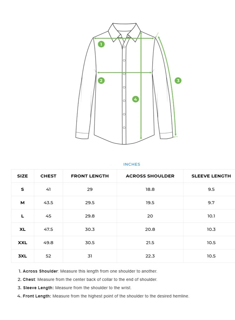 THE BEAR HOUSE Cotton Shirt for Men | Slim Fit, Long Sleeve, Casual or Formal Button-Down | Soft, Breathable Fabric for Work, Everyday, & All-Season Wear in Stylish