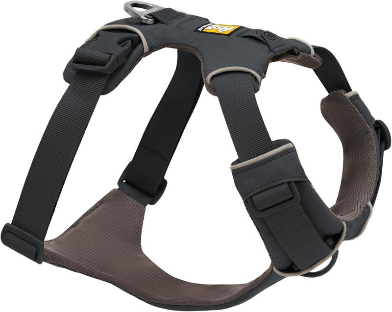 Ruffwear, Front Range Dog Harness, Reflective Soft Padded Everyday Harness with Dual Leash Clips, Adjustable and Lightweight Fit for Training or Walking for All Dogs, Basalt Gray, Medium - Image 1