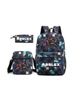 Generic 3Pcs Backpack Set,Large Capacity Book Bag Anime School Bags with Crossbody Bag and Pencil Pouch,Cartoon Backpack Laptop Bag Kawaii Backpacks for Student Boys Girls  - Image 1