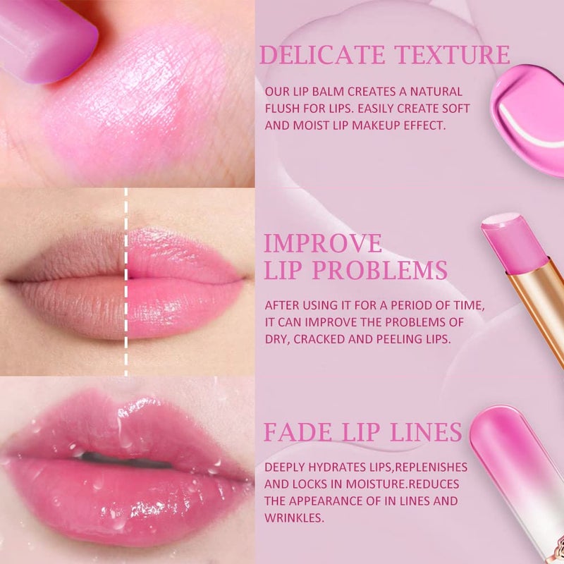 BINGBRUSH 2 Pcs Grape Color Changing Lipstick Queen,PH Mood Long Lasting Labiales Lip Gloss Lip Balm Tinted Magic Lip Stain Makeup Lipstick Set for Women - Image 3