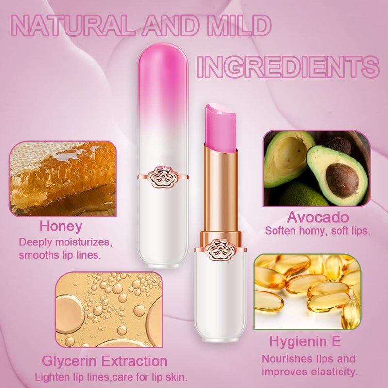 BINGBRUSH 2 Pcs Grape Color Changing Lipstick Queen,PH Mood Long Lasting Labiales Lip Gloss Lip Balm Tinted Magic Lip Stain Makeup Lipstick Set for Women - Image 5