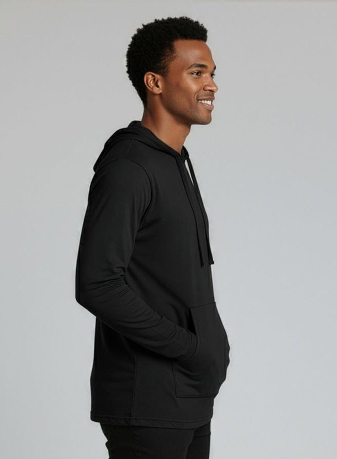 REALESSENTIALS 3 Pack: Men s Cotton Lightweight Hoodie Long Sleeve Hooded T Shirt Sweatshirt French Terry Casual Performance Active Athletic Workout Gym Quick Dry Fit Jersey Pullover UPF 50 Outdoor-Set 4,M - Image 5