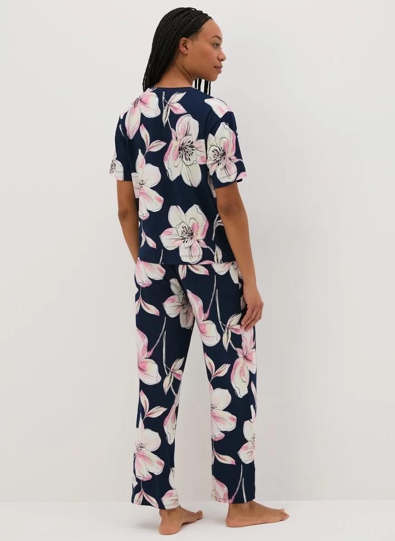 Matalan Navy Floral Pyjama Bottoms