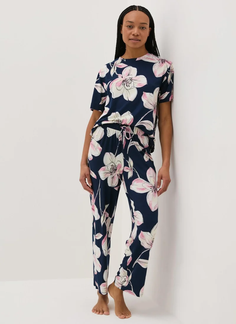 Matalan Navy Floral Pyjama Bottoms