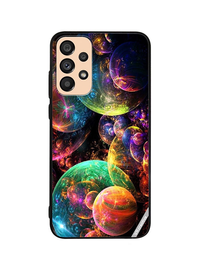 VR CREATIVE غطاء حماية لجهاز سامسونج جالاكسي A73 5G بتصميم جالاكسي متعدد الألوان - Image 1