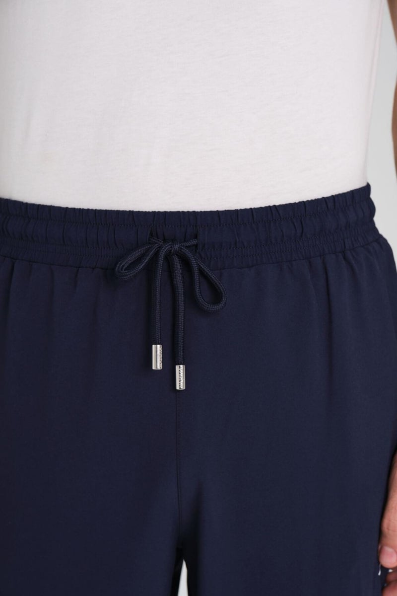 Haşema Navy Blue Long Men's Pool and Sea Shorts with Burkini Pattern 24-11  - Image 5